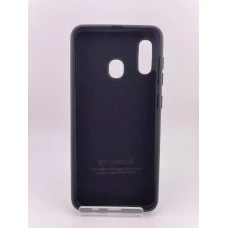 Силіконовий оригінальний чохол-логотип Samsung Galaxy A20  /  A30 (2019) (чорний)