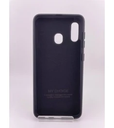 Силіконовий оригінальний чохол-логотип Samsung Galaxy A20  /  A30 (2019) (чорний..