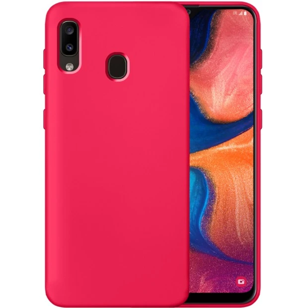 Силіконовий чохол Original 360 для Samsung Galaxy A20  /  A30 (Малиновий)