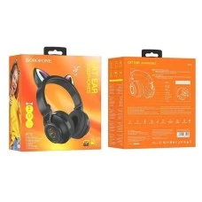 Беспроводные накладные наушники-гарнитура Borofone BO18 Cat Ear (Чёрный)