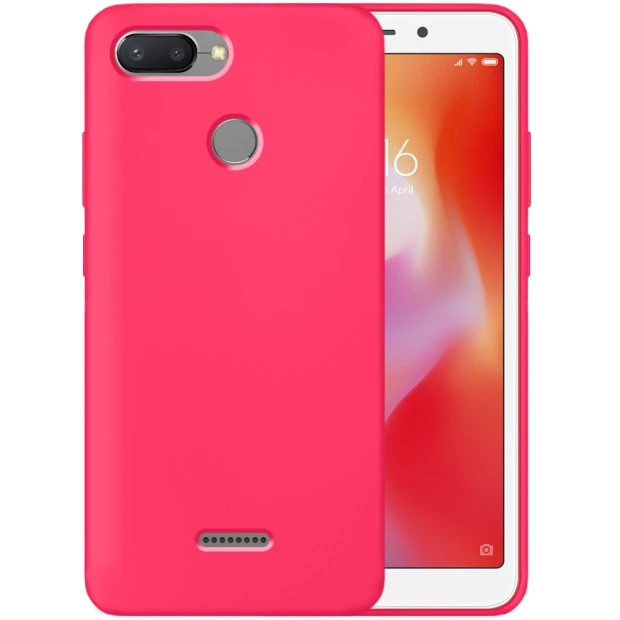 Силіконовий Original 360 чохол для Xiaomi Redmi 6 (малиновий)
