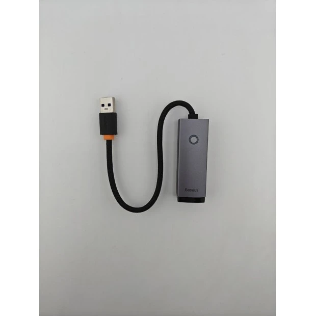 Адаптер Baseus Lite Series Ethernet 1000Мбіт / с (USB на RJ45) (Сірий) WKQX000113