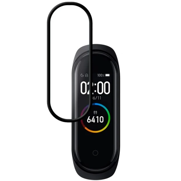 Захисне скло 5D Ceramic для Xiaomi Mi Smart Band 4 Black.