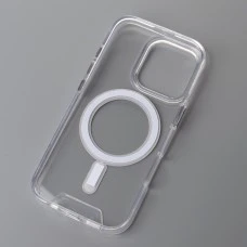 Силіконовий чохол Space Case MagSafe для Apple iPhone 16 Pro (Прозорий)