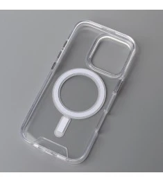 Силіконовий чохол Space Case MagSafe для Apple iPhone 16 Pro (Прозорий)