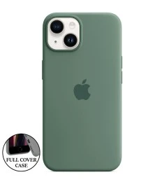 Оригінальний круглий силіконовий чохол для Apple iPhone 14 (55) темно-зелений