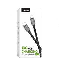 USB-кабель Walker C985 100W (1.5м) (Type-C - Type-C) (Чорний)