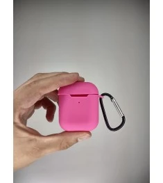 Чохол для навушників Full Silicone Case Apple AirPods 1  /  2 (31) Barbie Pink