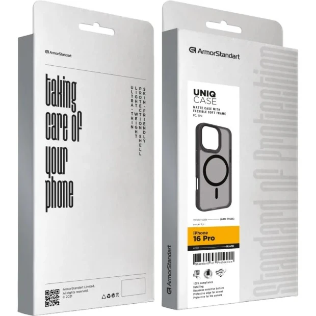 Чохол Proove Clear Essence Case MagSafe для Apple iPhone 16 Pro (чорний)