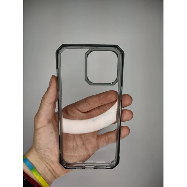 Octagon Crystal Case Cover for Apple iPhone 14 Pro Max (Gray)
