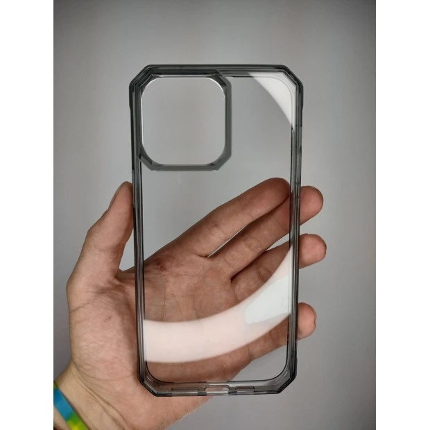 Octagon Crystal Case Cover for Apple iPhone 14 Pro Max (Gray)