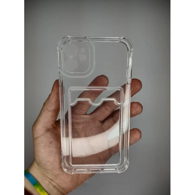 Силикон WS Card Case Apple iPhone 11 (Прозрачный)