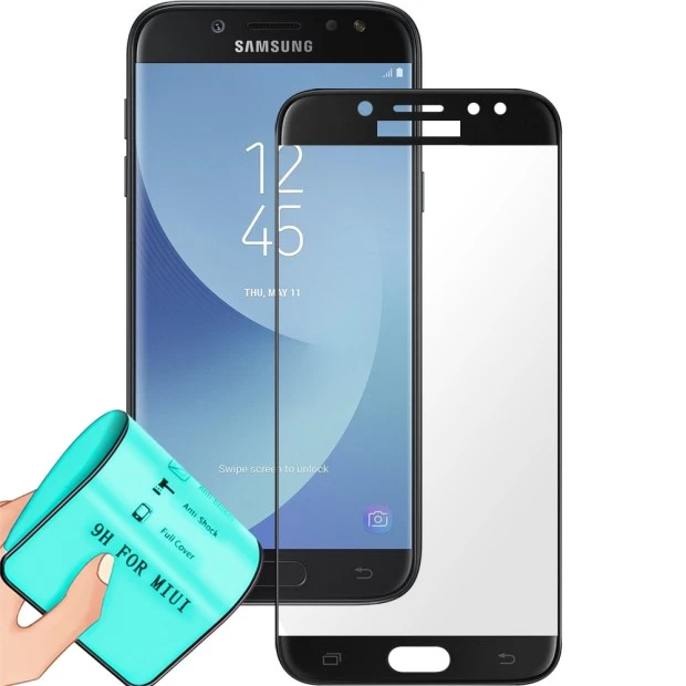 Захисне скло 5D Ceramic для Samsung Galaxy J5 (2017) J530 Чорне