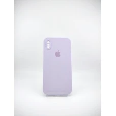 Силикон Original Square RoundCam Case Apple iPhone X / XS (71) Light Glycine