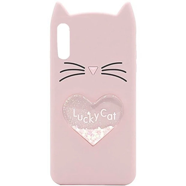 Силиконовый чехол Kitty Sparkles Samsung Galaxy A50 (2019) (Бежевый)