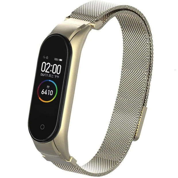 Ремешок Milanese Loop Xiaomi Mi Band 3 / Mi Band 4 (Бежевый)