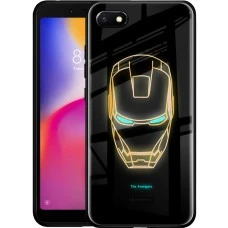 Накладка Luminous Glass Case Xiaomi Redmi 6A (Iron Man)