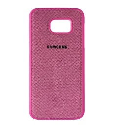 Силикон Textile Samsung Galaxy S7 Edge (Розовый)