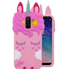 Силикон Little Pony Samsung Galaxy A6 Plus (2018) A605 (Единорог, Розовый)
