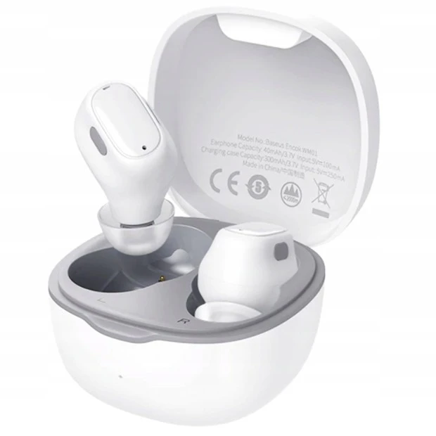 Беспроводные наушники-гарнитура вкладыши Baseus Encok WM01 (White)