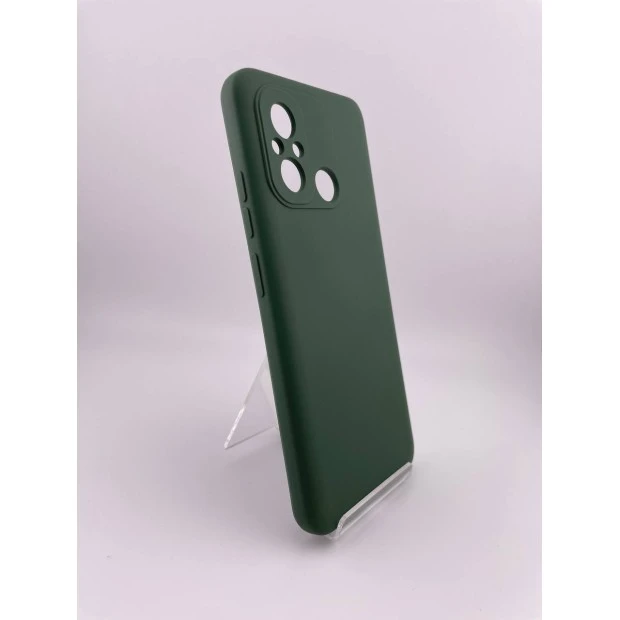 Силіконовий чохол Original Xiaomi Redmi 12C  /  11A (ShutCam) (Темно-зелений)