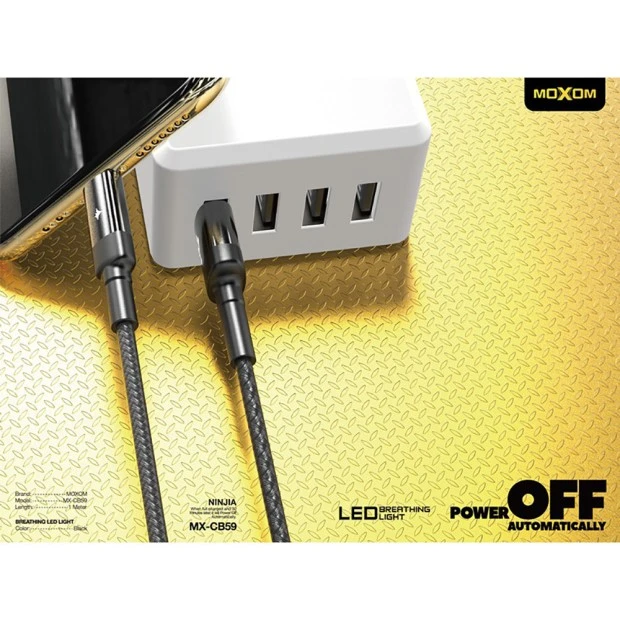 USB-кабель Moxom MX-CB59 (MicroUSB) QC 3.0 (Чёрный)