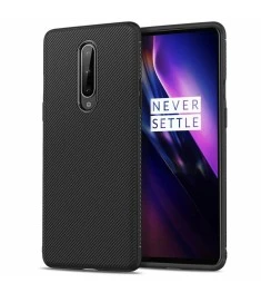Силіконовий чохол з твіловим покриттям для OnePlus 8 (чорний)