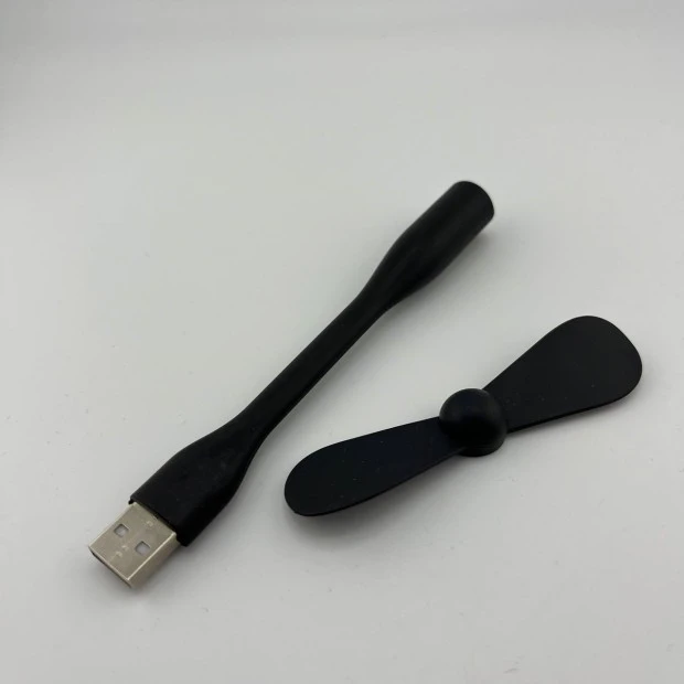 Портативний гнучкий USB міні-вентилятор для ноутбука і PowerBank (Чорний)