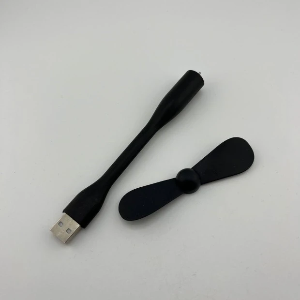Портативний гнучкий USB міні-вентилятор для ноутбука і PowerBank (Чорний)