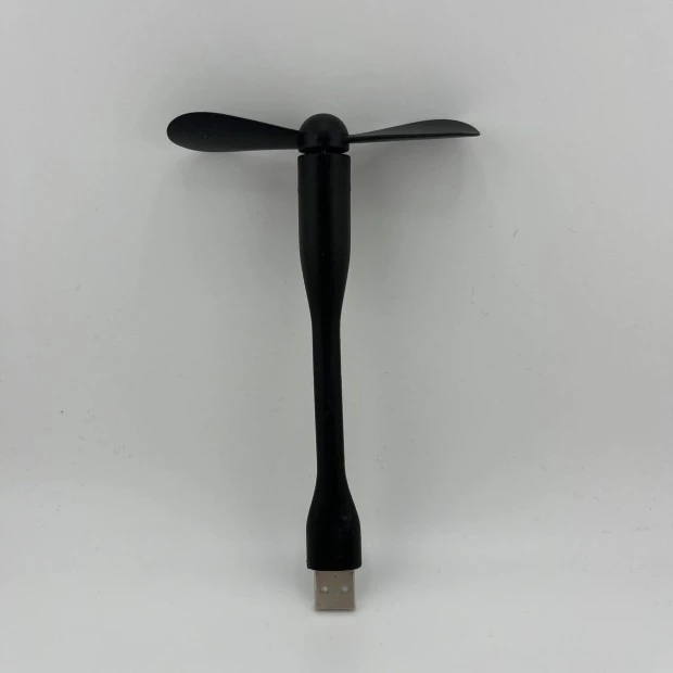 Портативний гнучкий USB міні-вентилятор для ноутбука і PowerBank (Чорний)