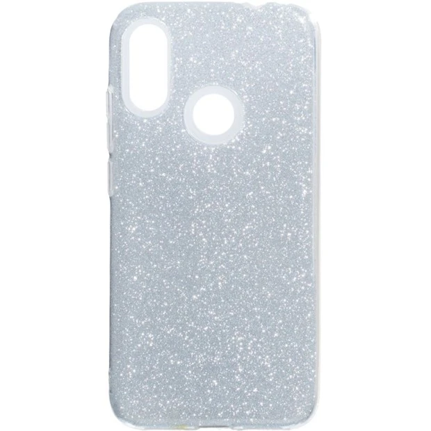 Силиконовый чехол Glitter Xiaomi Redmi Note 7 (Серебрянный)