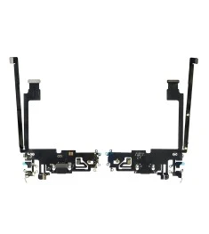 Шлейф для Apple iPhone 12 Pro Max із чорним роз'ємом живлення, з мікрофоном