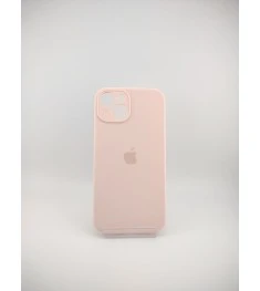 Силіконовий оригінальний чохол RoundCam для Apple iPhone 14 (рожевий крейдяний)