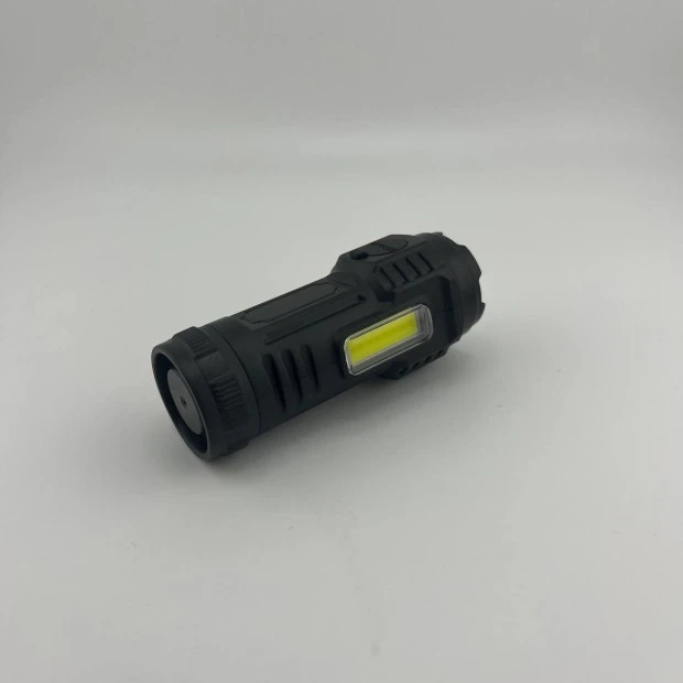 Ліхтарик LED KJ-6831 з акумулятором 400mAh (Чорний)