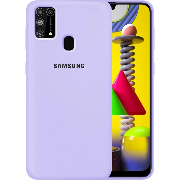Силикон Original 360 Case Logo Samsung Galaxy M31 (2020) (Фиалковый)