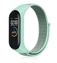 Ремешок Nylon Design Xiaomi Mi Band 3 / 4 (Бирюзовый)
