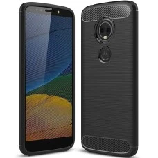 Силикон Polished Carbon Motorola E5 Plus (Чёрный)