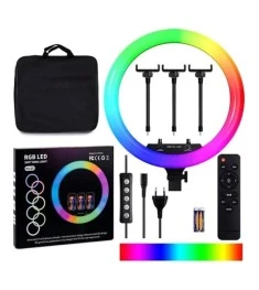 Комплект для зйомки LED-лампа Crystal 3D-56 (56см) RGB з пультом (Прозорий)