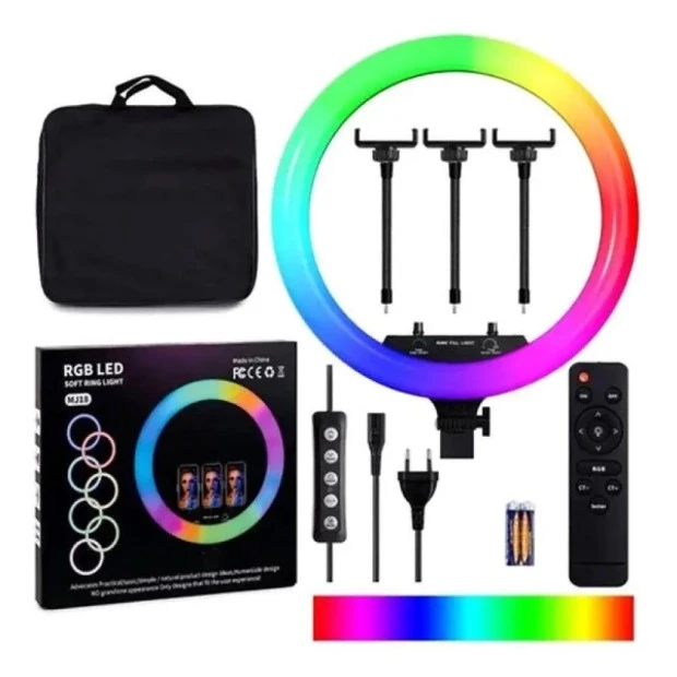 Комплект для зйомки LED-лампа Crystal 3D-56 (56см) RGB з пультом (Прозорий)