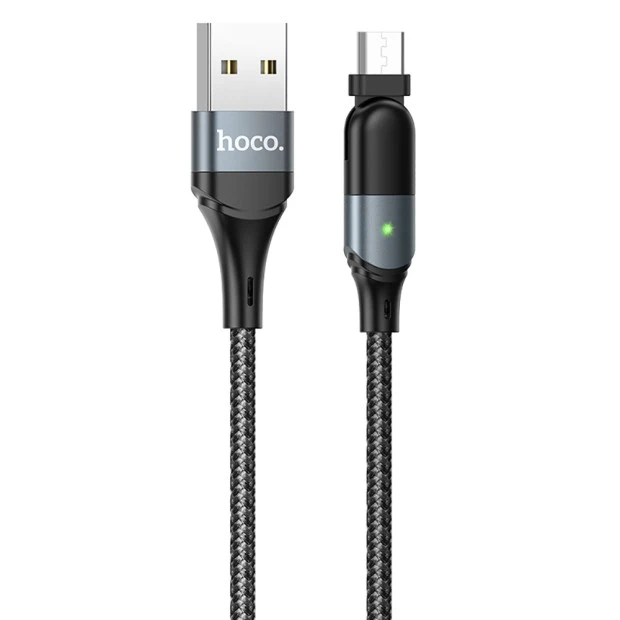 USB-кабель Hoco U100 Orbit (MicroUSB) (Чорний)