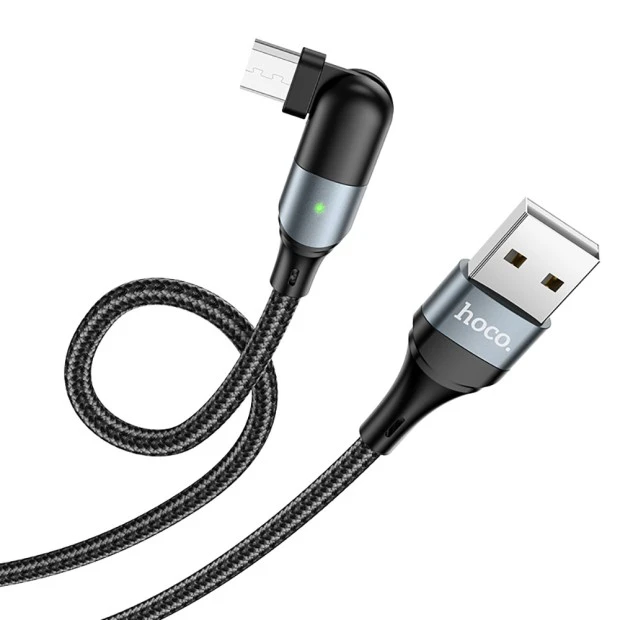 USB-кабель Hoco U100 Orbit (MicroUSB) (Чорний)