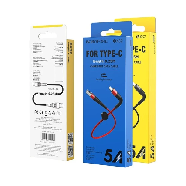Кабель USB Borofone Munificent BX32 (Type-C) (Чорний)