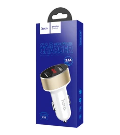АЗУ-адаптер Hoco Z26 Led 2USB / 3.1A (Белый)