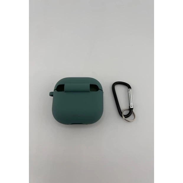 Чехол для наушников Full Silicone Case with Microfiber Apple AirPods 4 (55) Blackish Green