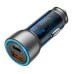 Hoco NZ8 1USB  /  1Type-C Car Charger Adapter (Steel)