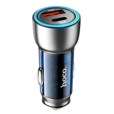 АЗУ-адаптер Hoco NZ8 1USB / 1Type-C (Стальной)
