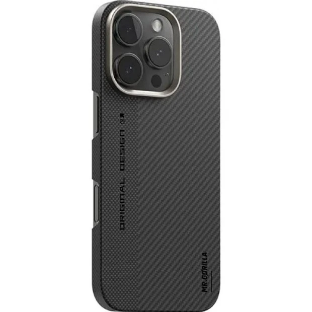 Накладка Blueo Bi-Texture Armor Aramid Fiber MagSafe для Apple iPhone 15 Pro (Чорний)
