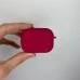 Чохол для навушників із повного силікону з мікрофіброю для Apple AirPods Pro (рожево-червоний) Чохол для навушників із повного силікону з мікрофіброю для Apple AirPods Pro (рожево-червоний)