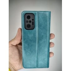 Чехол-книжка Leather Book Xiaomi Redmi Note 10 Pro / 10 Pro Max (Бирюзовый)