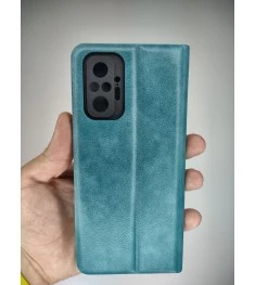 Чехол-книжка Leather Book Xiaomi Redmi Note 10 Pro / 10 Pro Max (Бирюзовый)